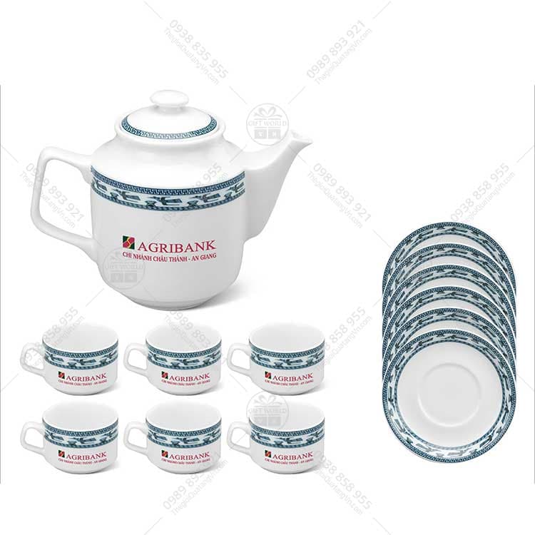 Bộ Trà Jasmine Chim Lạc Minh Long In Logo 0.7L, 1.1L