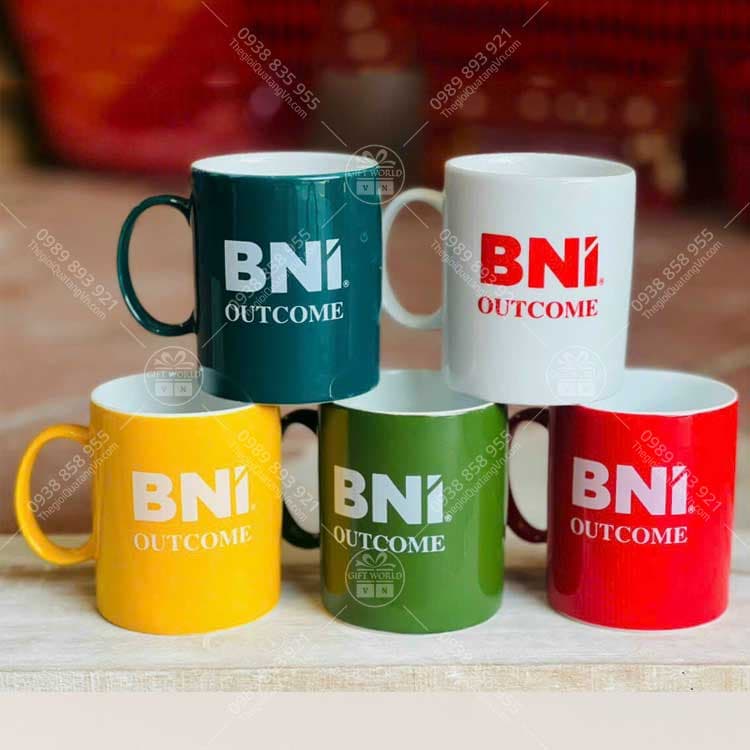Ca Sứ Màu Bát Tràng In Logo Theo Yêu Cầu